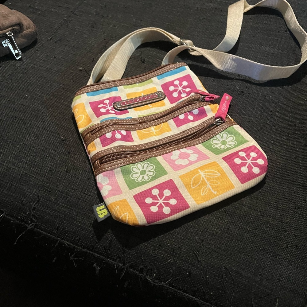 Lily Bloom Pink and Green Retro Crossbody Bag